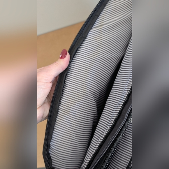 PKG | Black XPKG Travel Laptop Bag, Tan Faux Leather Handles - Picture 11 of 16